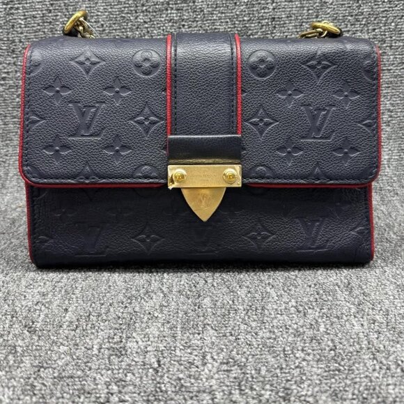 Louis Vuitton Saint Sulpice Navy Monogram Leather Shoulder Bag 999-071125 - Picture 2 of 15